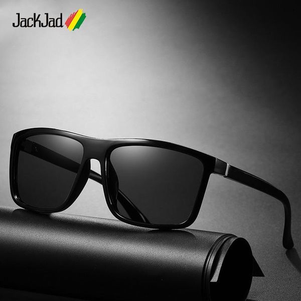 

JackJad 2021 Fashion Cool Square Style Polarized Driving Sunglasses For Men Vintage Brand Design Sun Glasses 6625, White;black