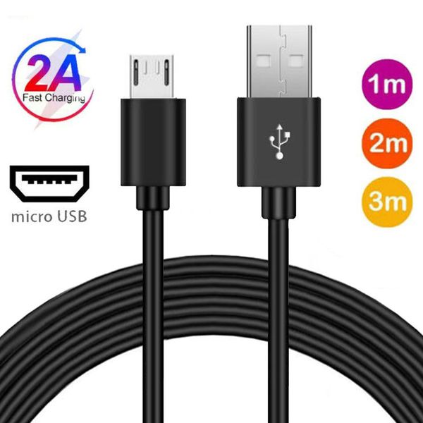 Кабель USB 2A Type C Шнур для зарядки Micro USB для Samsung Xiaomi Huawei Зарядный кабель для смартфона Прочные кабели для iPhone 14 13 12 11 в пакете OPP