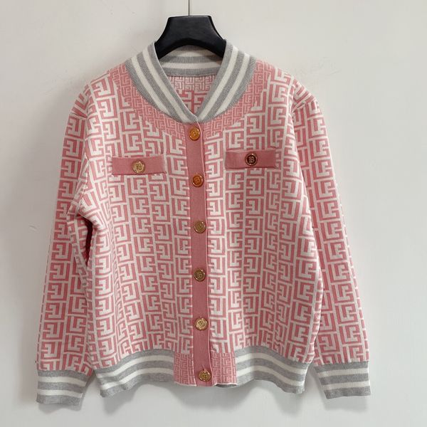 

milan runway sweater 2021 spring o neck women's sweaters high end jacquard cardigan women designer sweater 0109-3, White;black