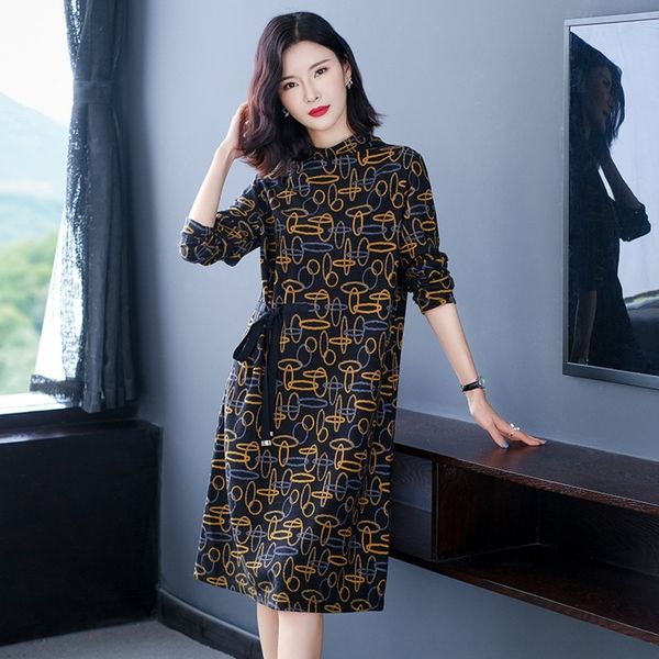 

bpzdf новая длина среднего вязание платье свитер dressdress свитер 2020 женская мода нижняя юбка талии перевязать dressfall юбка 8mpcz, Black;gray