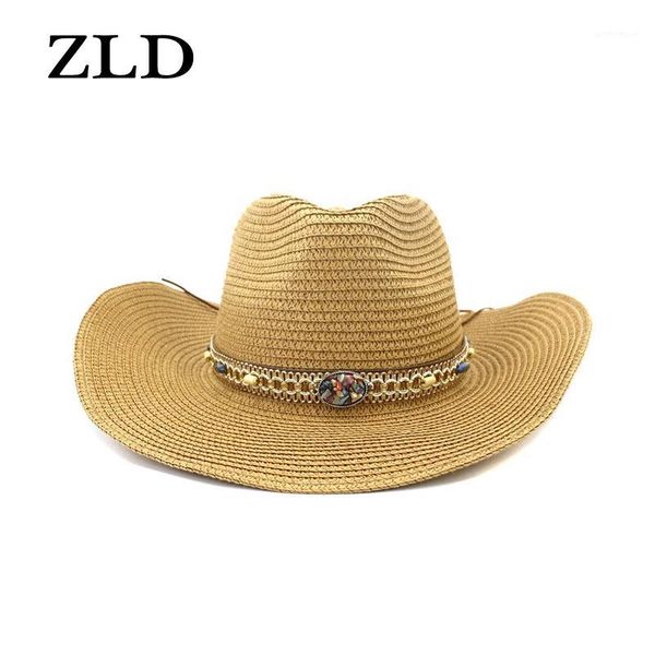 

zld summer sun hats for women man panama hat straw beach hat fashion uv sun peotection travel cap cowboy straw1, Blue;gray