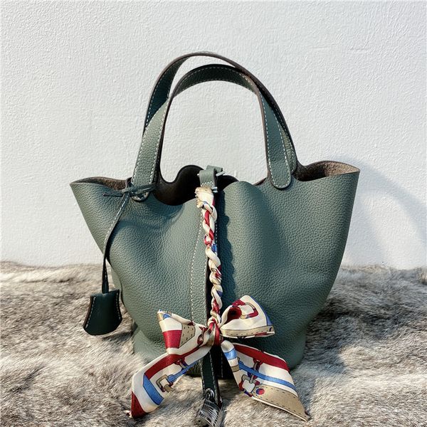 

classic togo original cowhide vegetable basket portable women's bag