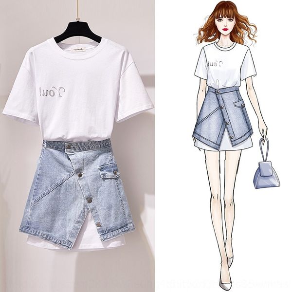 

agow4 игривая юбка кусок платье dressdenim два набора женщин лето 2020 новых иностранных джинсовой французский стиль меньшинства юбка фея до, Gray