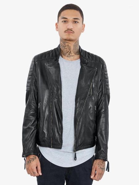 

vainas brand charlie suc mens leather jacket for men winter real leather jacket motorcycle jackets biker jackets1, Black