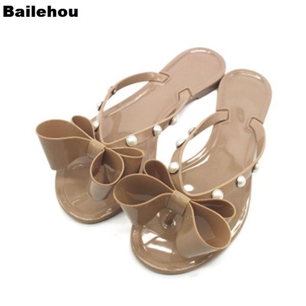 

women slippers flat beach flip flops slip on slides fashion pearl sandals button shoes soft home slipper flat women casual shoes y200423, Black