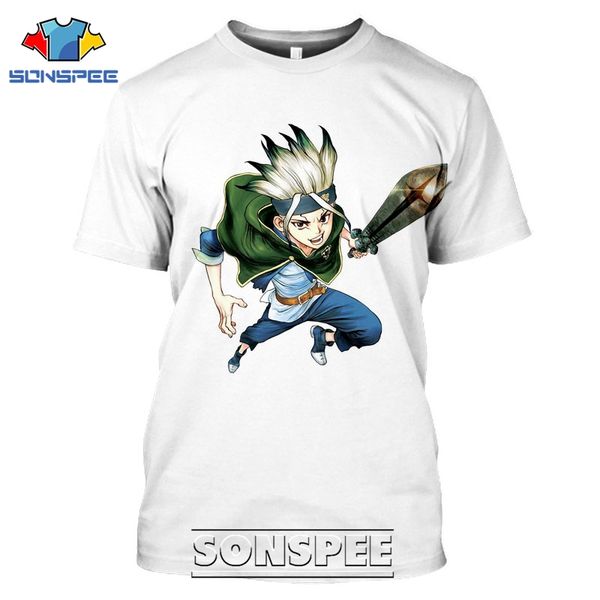 

dr stone cartoon anime 3d print shirts horror kawaii harajuku men clothing