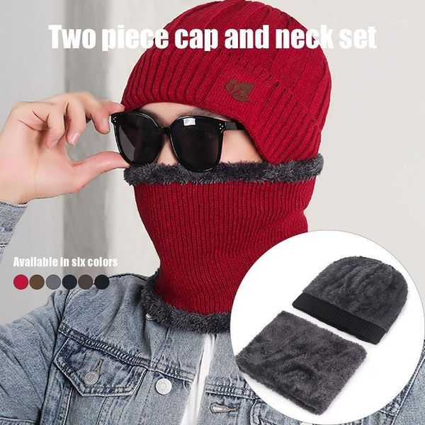 

knitted balaclava winter hat beanies men's hats scarf warm breathable for boys caps casquette fashion bonnet male accessory1, Blue;gray