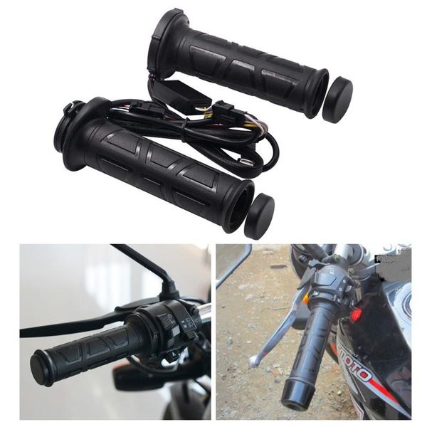 

22mm black universal motorcycle electric hand heated grips molded grips atv warmers adjust temperature handlebar