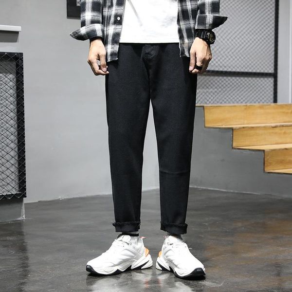 

new fashion spring autumn men casual jeans trend all-match straight-leg pants, Blue