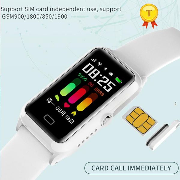 

female smart bracelet square screen smart watch heart rate blood pressure voice operation sedentary reminder support sim card
