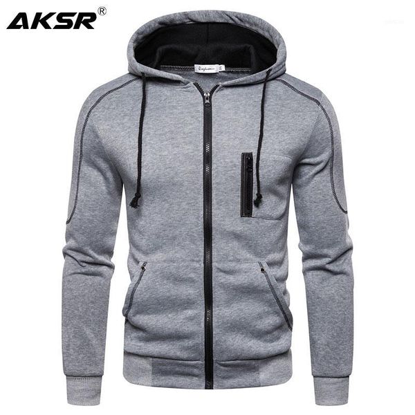 

aksr men hoodies cardigan sweatshirt zipper streetwear hip hop one piece hoodie sports plain hoodie hooded sweatshirts sudadera1, Black