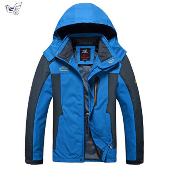 

plus size l~6xl breathable waterproof male clothing 2020 autumn winter mens jackets fleece thick men's coat windbreaker, Black