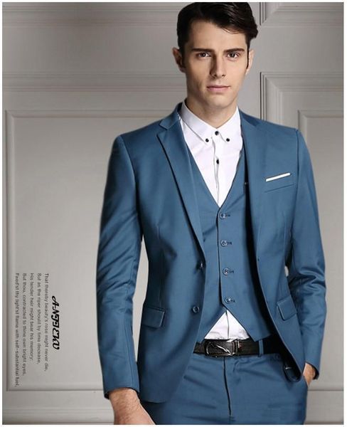 

men's suits & blazers slim fit mens suit wedding tuxedos acket+pants+tie+vest custom made groomsmen prom/party blazer, White;black