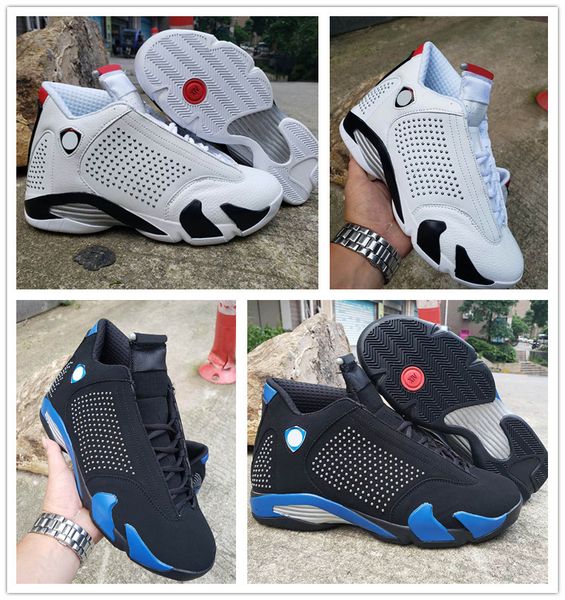 

est super x 14 collection black varsity royal-chrome men basketball shoes 14s white university red athletics training sports shoes, White;red