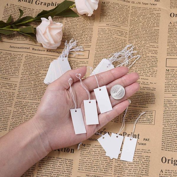 

white paper price cards rectangle for jewelry display 35x18mm whi bbyzlc