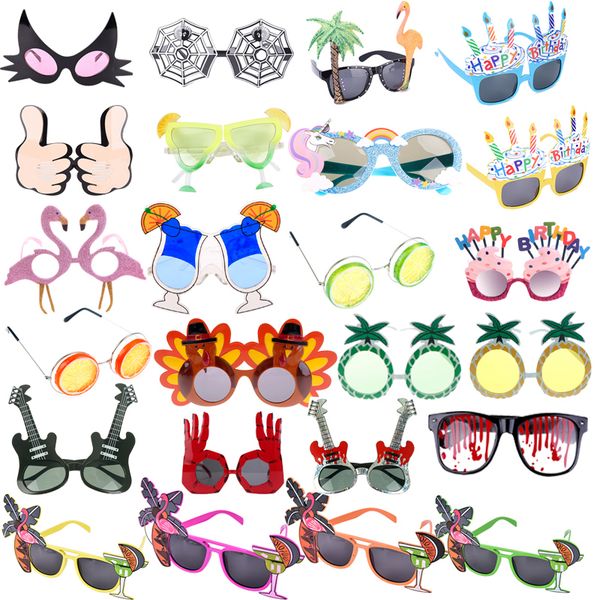 

decor pineapple sunglasses cute wedding beach novelty flamingo party decorations hawaiian funny glasses event supplies