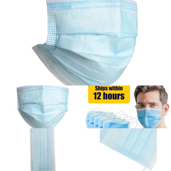 

masks dhl earloop 3-layers disposable nonwove face mouth mascheri breathing protective safety masque in stockoutletc8ur