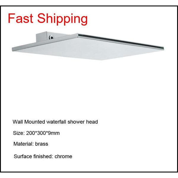 

modern wall mounted large waterfall shower head brass massage tub showers 200*300*9mm bath qyleje yh_pack