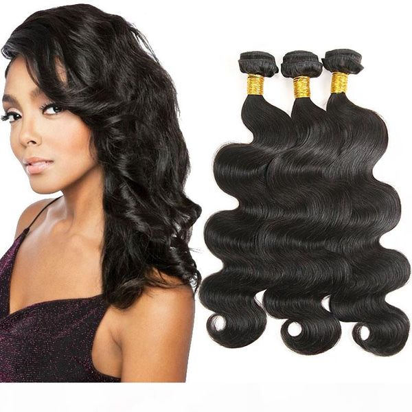 

brazilian body wave virgin human hair 4bundles natural black 7a unprocessed human hair weave malaysian indian peruvian hair extensions