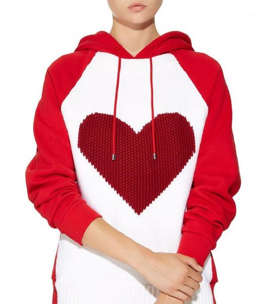 

runway brand 2019 winter harajuku heart print women knit sweater pullovers long sleeve korean style female sweet sweater jumper1, White;black