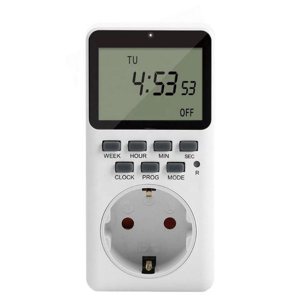 

intelligent timer switch lcd digital timing switch socket 7-day cycle plug-in timers outlet household smart tools eu/us/uk plug