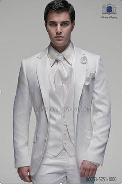 

men's suits & blazers latest coat pant designs white satin italian men suit slim fit tuxedo 3 piece custom classic groom blazer terno m, White;black