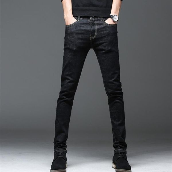 

choice casual stretch male jeans classic slim long pants for men 201118, Blue