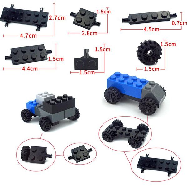 

building blocks city classic cars wheel shaft plate compatible all brands technic accessories racing car moc parts bricks yxluwo xhlove