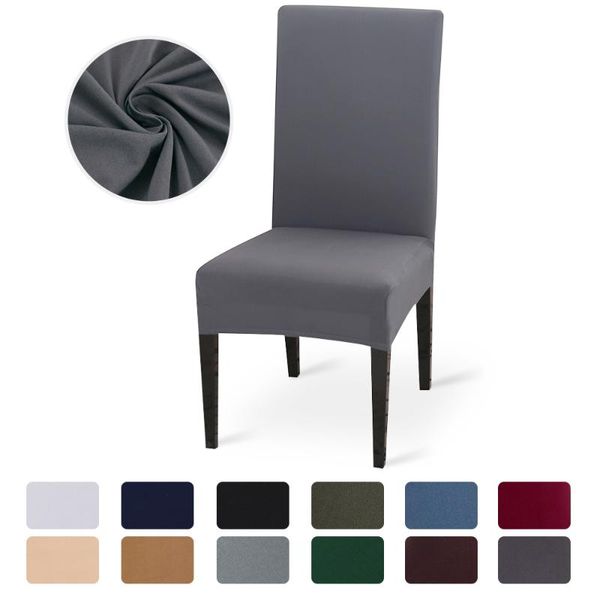 

solid color chair cover stretch spandex elastic slipcovers chair covers white for dining room kitchen wedding banquet l#uia