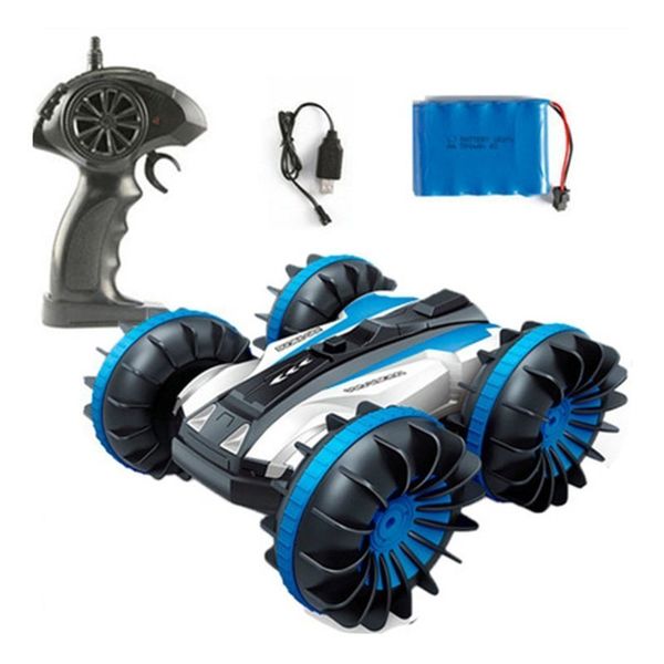 

remote control amphibious stunt waterproof double-sided driving water and land robot car for kids