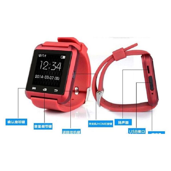 

u8 smart watch bluetooth phone mate smartwatch perfect for android for iphone 4s/5/5s for sumsung s4/s5/note 2/ bbyskj yhshop2010