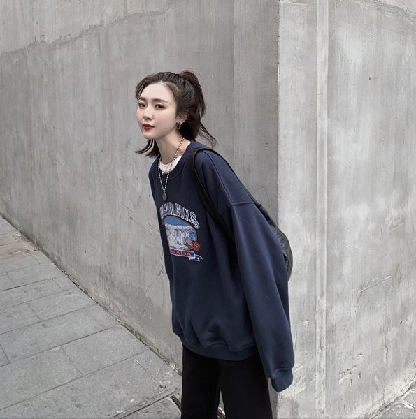 

spring 2020 new kendou same style women plush loose korean ins bf jacket lazy sweatersweater sweater girl oyg6u, Black