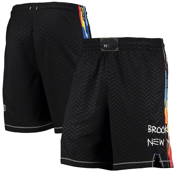 

2020 бруклин мужчины 2020/21 город издание swingman баскетбольные шорты черные брюки, Black