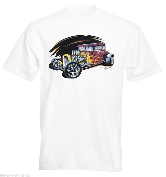 

спорт 2019 горячие продажи 100% хлопок mens t-shirt 30-х 5 window hot rat rod muscle car v8 pos-333 tee shirt