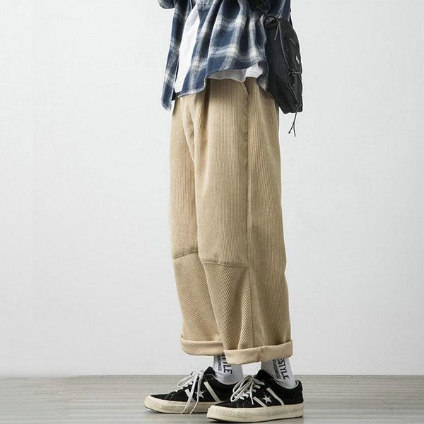 

men's pants 2021 spring autumn trousers male korean style baggy harajuku clothe men drop, Black
