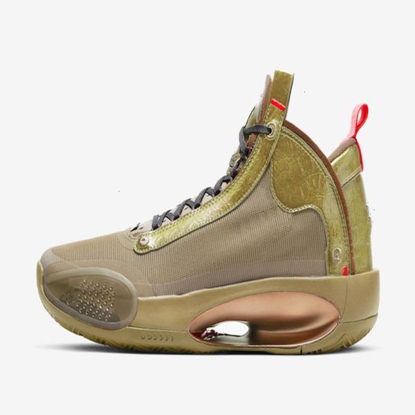 

gold jumpman xxxiv 34 pe brown bayou boys zion williamson men basketball shoes with box size 40-46, Black
