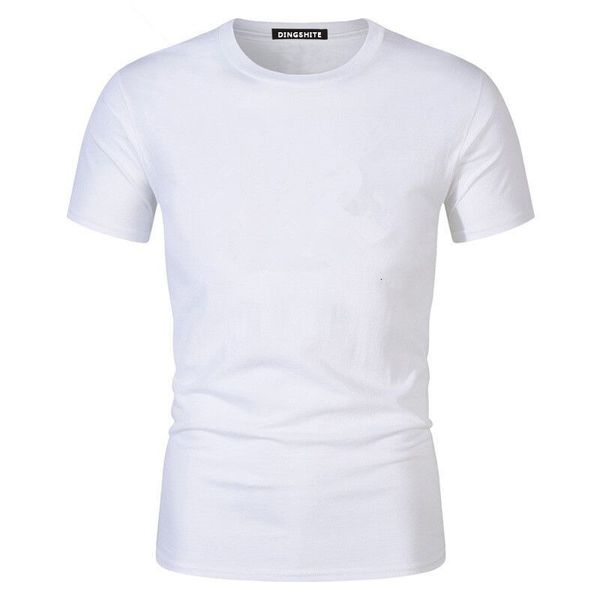 

men's round neck short sleeve 8 color casual t-shirt, White;black