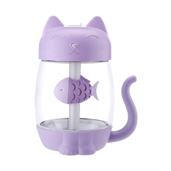 

3 в 1 cat air humidifier350ml usb ultrasonic cool-mist прелестной мини увлажнитель с led light mini usb вентилятор для домашнего офиса