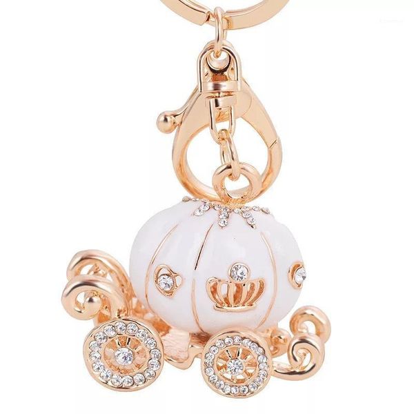 

100pcs lovely pumpkin carriage pendant charm purse handbag car keyring keychain party birthday gift wen69051