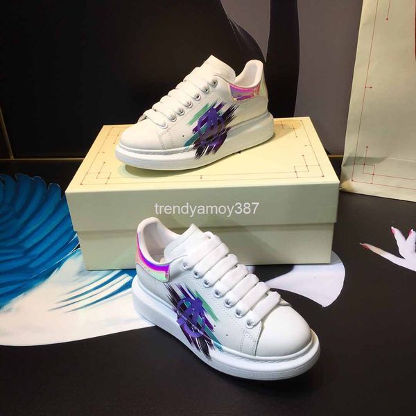 

dress shoes fashion thick soled printed small white shoes lovers' muffin fashion sports casual single, Black