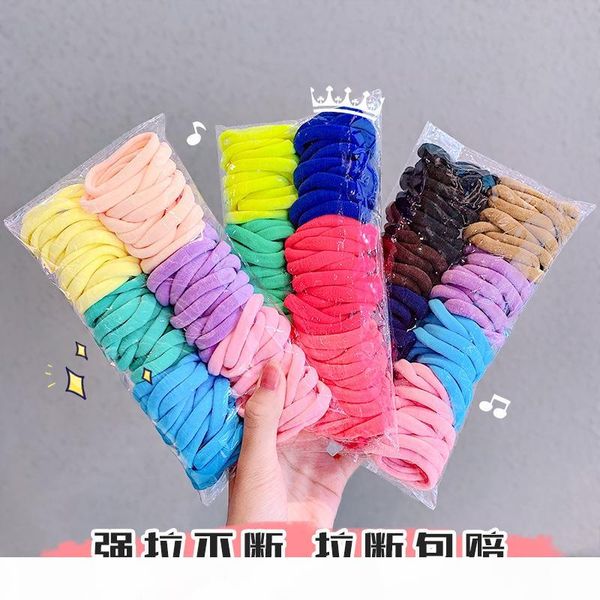

korean-style candy-colored base hair band hair accessories towels band packaged combination simple versatile hairband for t, Brown