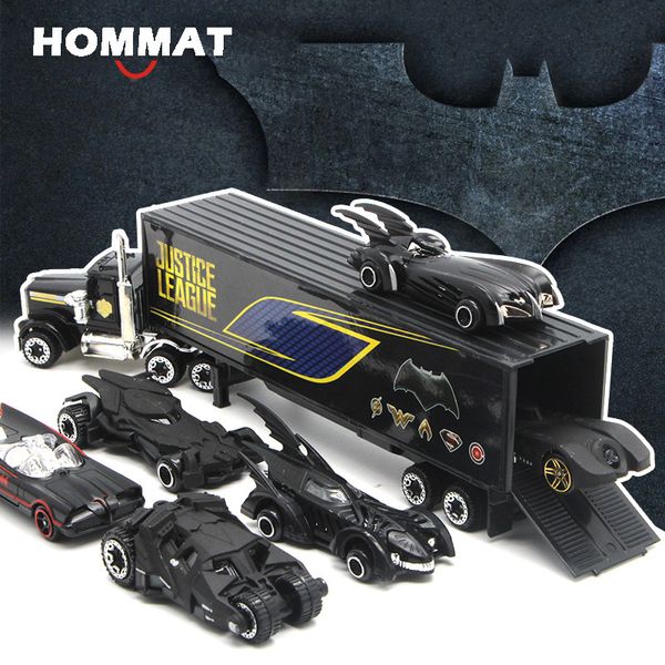 Hommat Weel 1:64 Scale Roda Track Batman Batmobile Modelo Carro Liga Diecasts Toy Veículos Brinquedos Para Crianças LJ200930