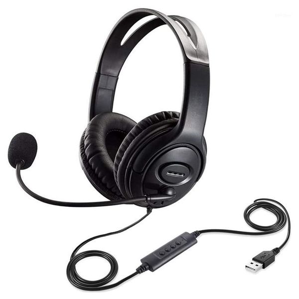 

usb headset with microphone o controls usb wired pc headphone comfort for business conference calls conversation1
