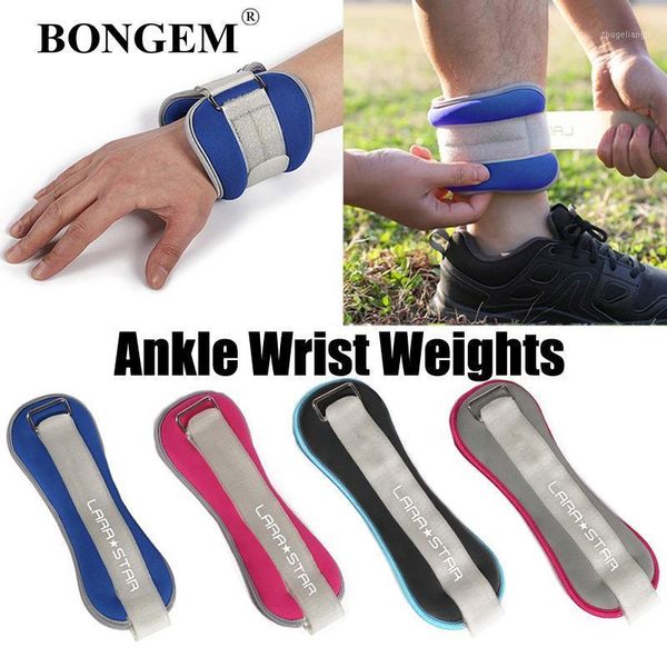 

ankle wrist weights adjustable leg weights 0.5kg soft walking running hands strength training exercise weight straps bracelets1, Black;red