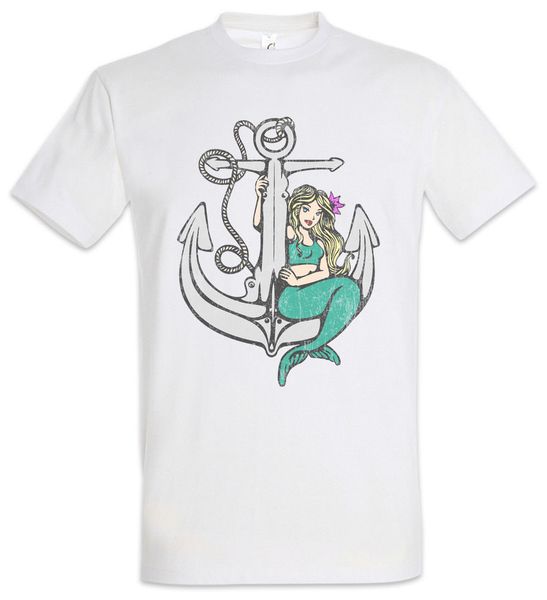 

mermaid anchor sailor sailing sailboat tattoo skipper o neck sunlight tee round neck clothes sport hooded sweatshirt hoodie men t shirt