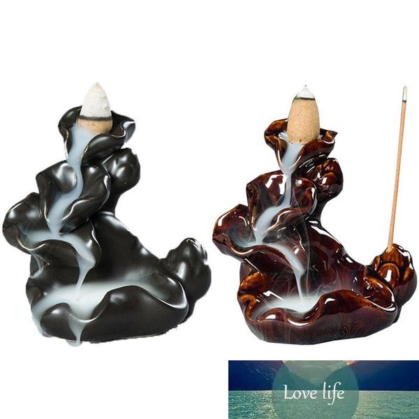 

1pcs ceramic incense burner back flow home decor lotus stick aromatherapy