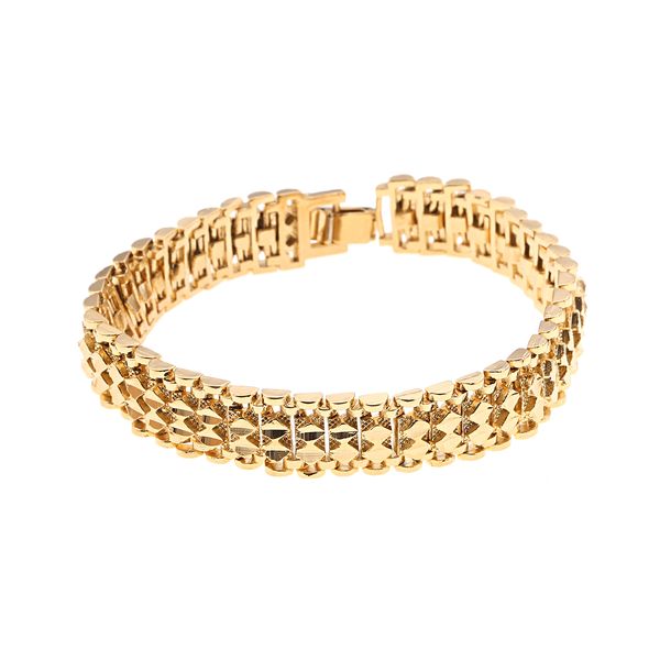

new elegant mens gold chain hand link bracelets fashion jewelry bracelets gift, Black
