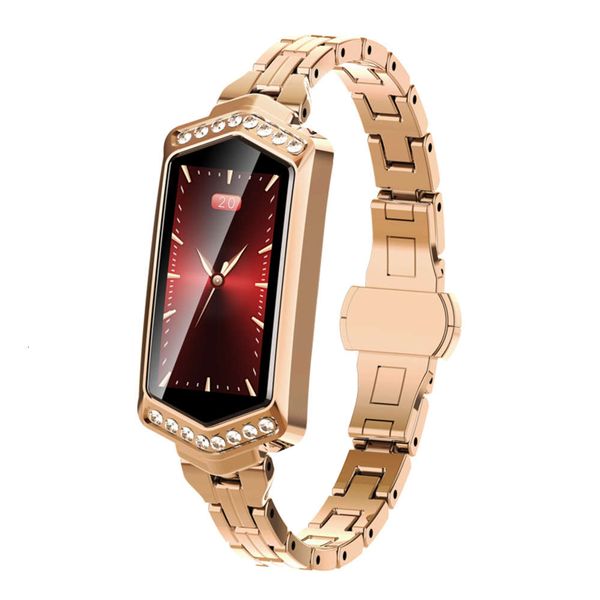 

smart watch b78 ip67 for women, waterproof, with heart rate blood prsure control, step counter and bluetooth