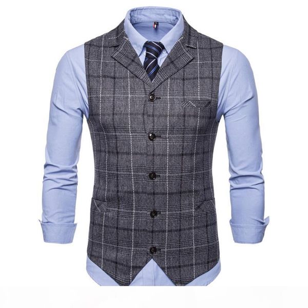 

dress vests for men thick single-breasted suit vest male e-strip men's business vest waistcoat men gilet homme vests for, Black;white
