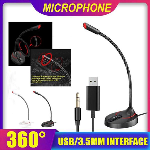 

flexible stand studio speech microphone 3.5mm plug usb gooseneck mic wired microphone for computer pc desknotebook